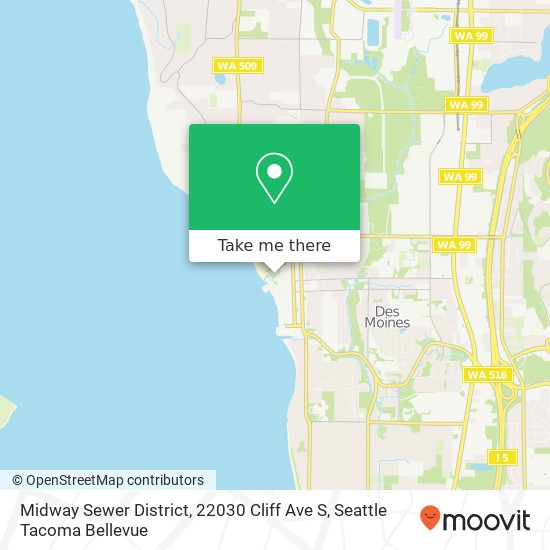 Mapa de Midway Sewer District, 22030 Cliff Ave S