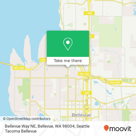 Mapa de Bellevue Way NE, Bellevue, WA 98004