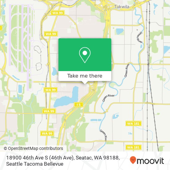 Mapa de 18900 46th Ave S (46th Ave), Seatac, WA 98188