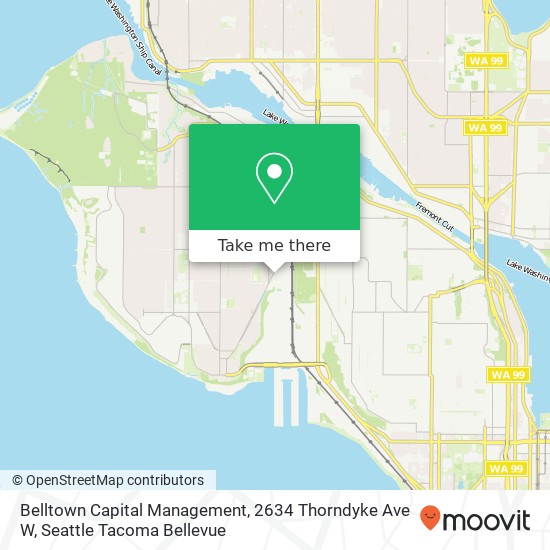 Mapa de Belltown Capital Management, 2634 Thorndyke Ave W