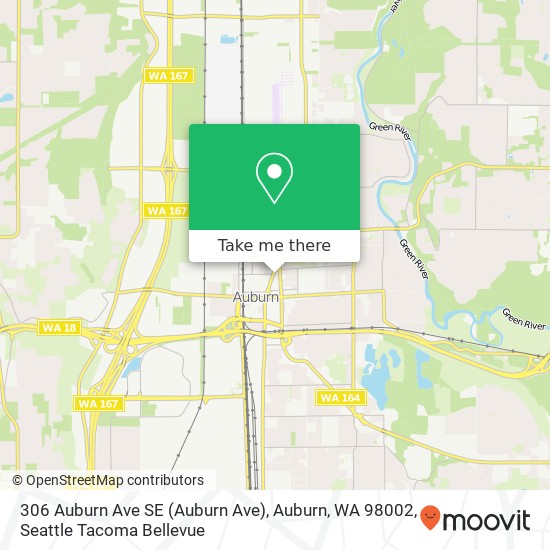 Mapa de 306 Auburn Ave SE (Auburn Ave), Auburn, WA 98002