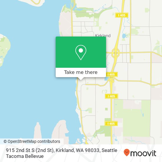 Mapa de 915 2nd St S (2nd St), Kirkland, WA 98033