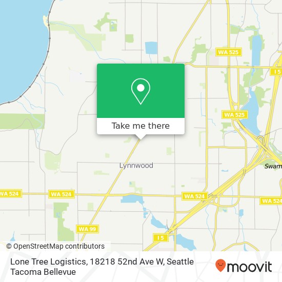 Mapa de Lone Tree Logistics, 18218 52nd Ave W