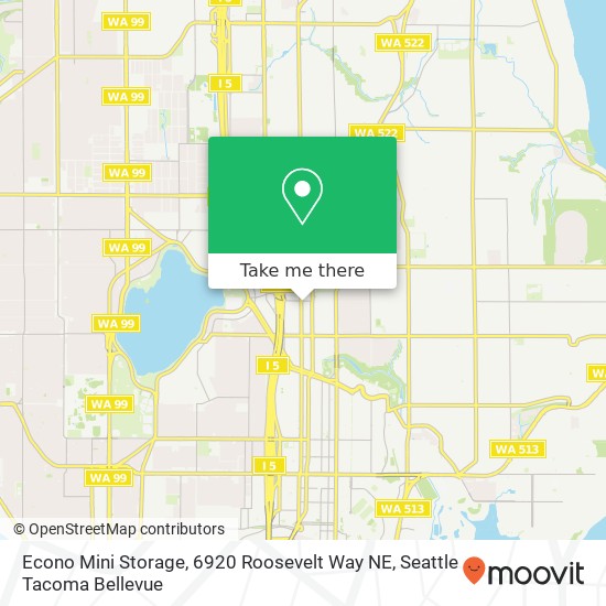 Mapa de Econo Mini Storage, 6920 Roosevelt Way NE