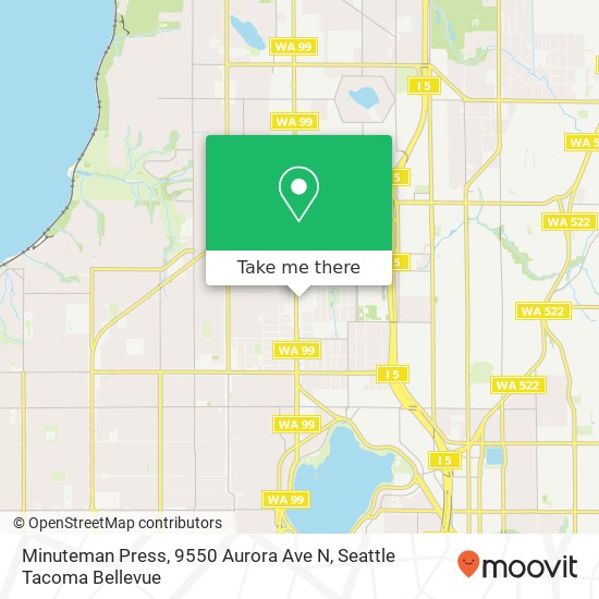 Mapa de Minuteman Press, 9550 Aurora Ave N