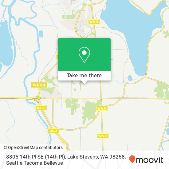 Mapa de 8805 14th Pl SE (14th Pl), Lake Stevens, WA 98258