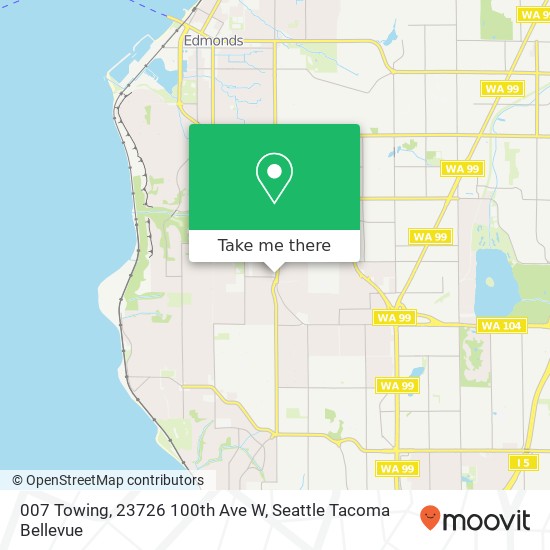 Mapa de 007 Towing, 23726 100th Ave W