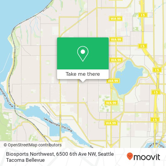 Mapa de Biosports Northwest, 6500 6th Ave NW