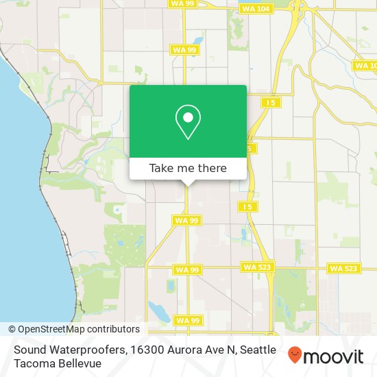 Mapa de Sound Waterproofers, 16300 Aurora Ave N