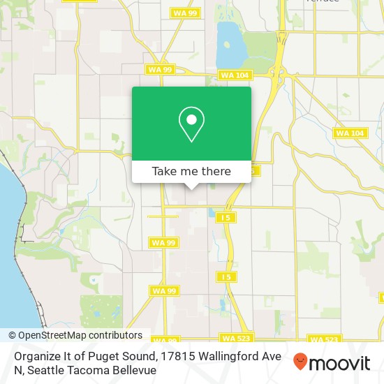 Organize It of Puget Sound, 17815 Wallingford Ave N map