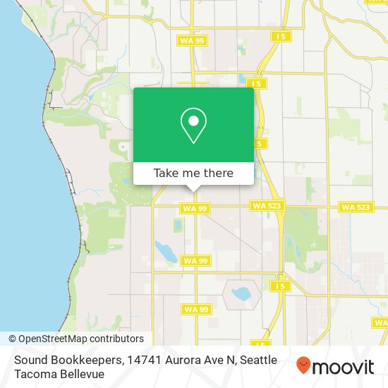 Mapa de Sound Bookkeepers, 14741 Aurora Ave N