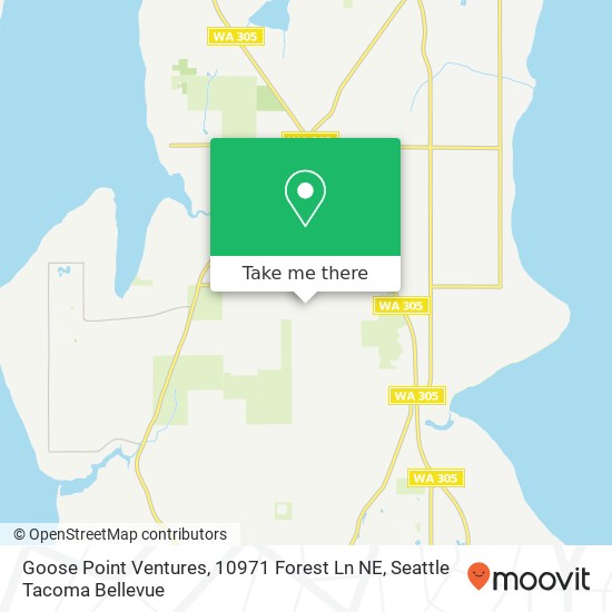 Mapa de Goose Point Ventures, 10971 Forest Ln NE