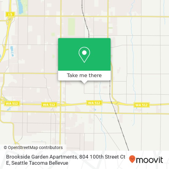 Mapa de Brookside Garden Apartments, 804 100th Street Ct E