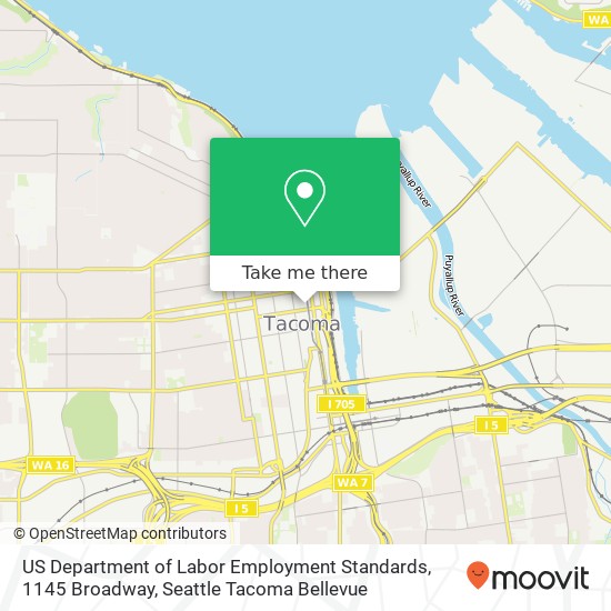 Mapa de US Department of Labor Employment Standards, 1145 Broadway
