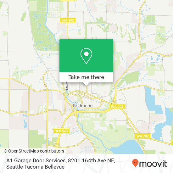 Mapa de A1 Garage Door Services, 8201 164th Ave NE