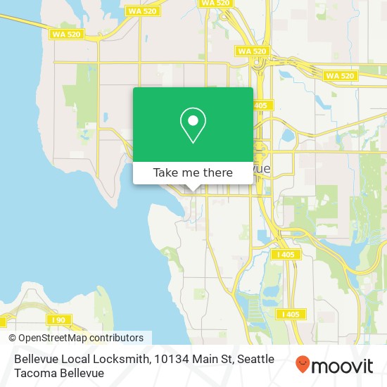 Bellevue Local Locksmith, 10134 Main St map