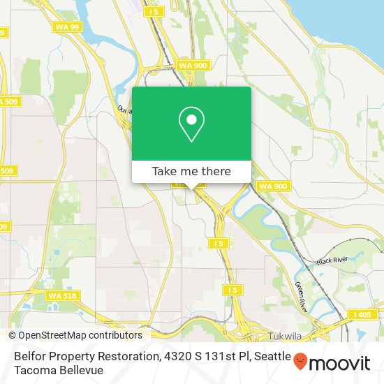 Belfor Property Restoration, 4320 S 131st Pl map