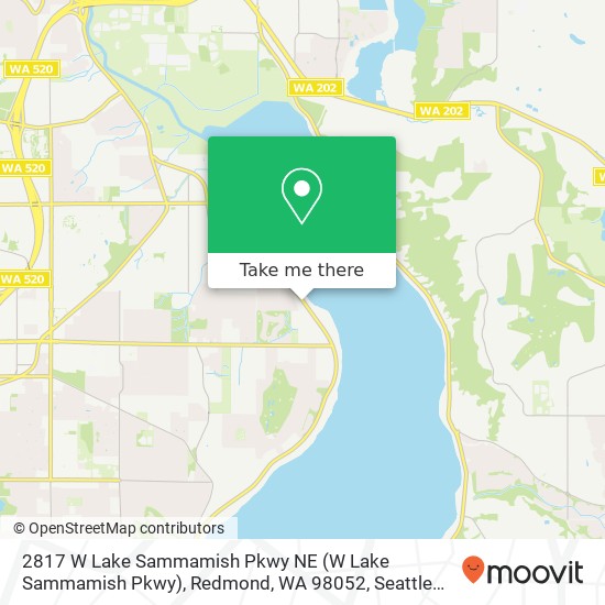 Mapa de 2817 W Lake Sammamish Pkwy NE (W Lake Sammamish Pkwy), Redmond, WA 98052