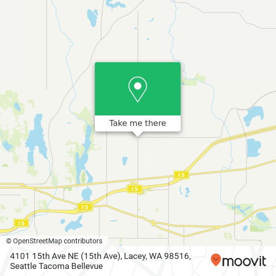 Mapa de 4101 15th Ave NE (15th Ave), Lacey, WA 98516