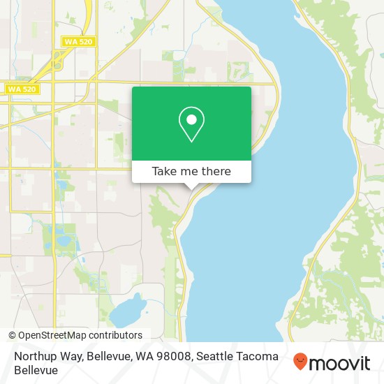 Mapa de Northup Way, Bellevue, WA 98008