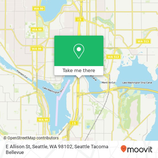 Mapa de E Allison St, Seattle, WA 98102