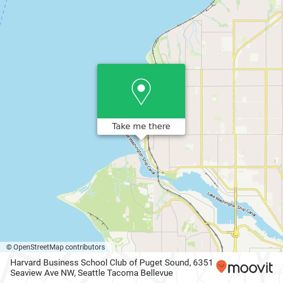 Harvard Business School Club of Puget Sound, 6351 Seaview Ave NW map