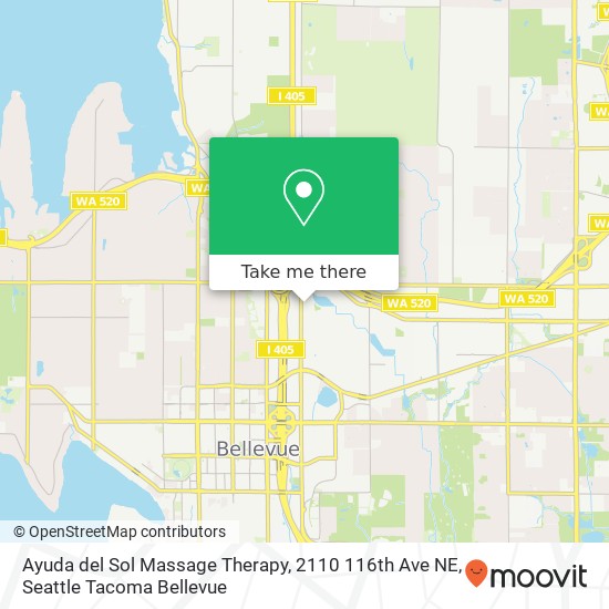 Mapa de Ayuda del Sol Massage Therapy, 2110 116th Ave NE
