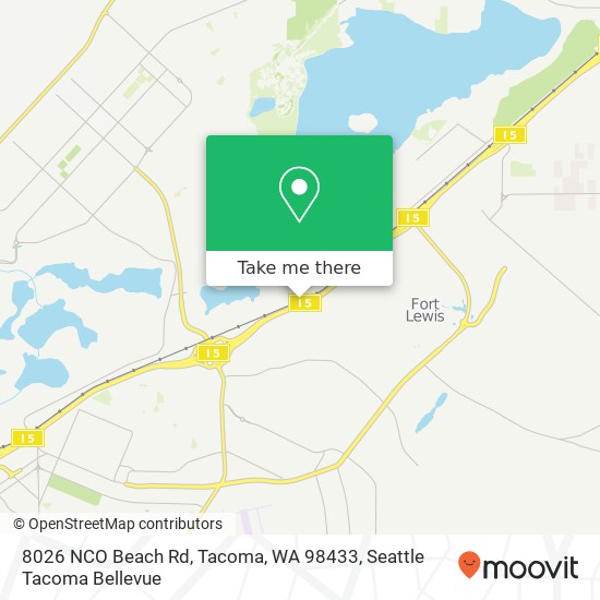 Mapa de 8026 NCO Beach Rd, Tacoma, WA 98433