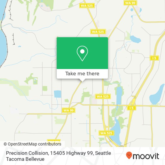 Mapa de Precision Collision, 15405 Highway 99