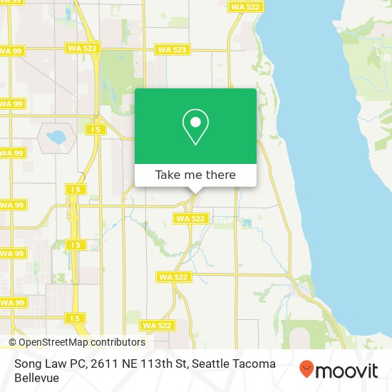 Song Law PC, 2611 NE 113th St map