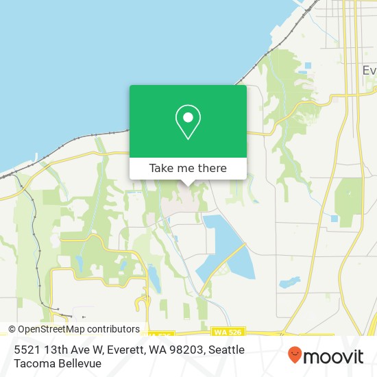 Mapa de 5521 13th Ave W, Everett, WA 98203