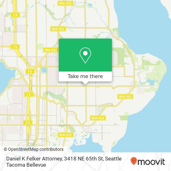 Mapa de Daniel K Felker Attorney, 3418 NE 65th St