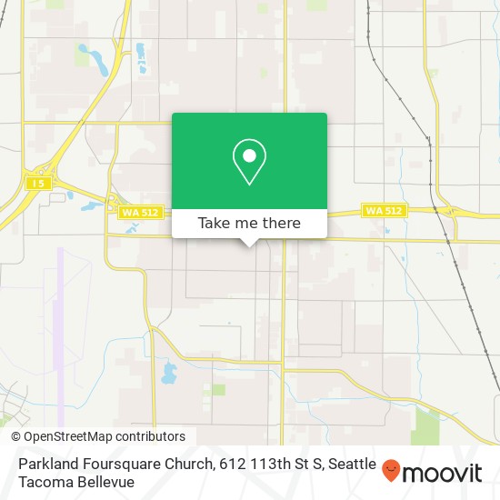 Parkland Foursquare Church, 612 113th St S map