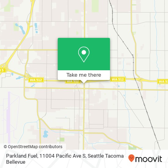 Parkland Fuel, 11004 Pacific Ave S map