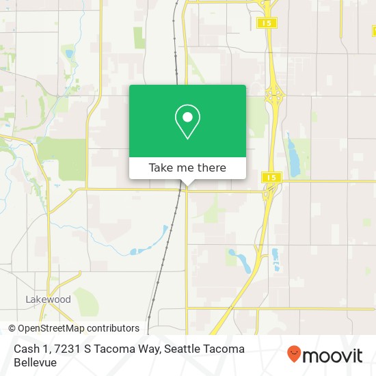 Cash 1, 7231 S Tacoma Way map