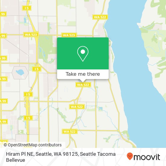Mapa de Hiram Pl NE, Seattle, WA 98125