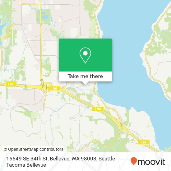 Mapa de 16649 SE 34th St, Bellevue, WA 98008