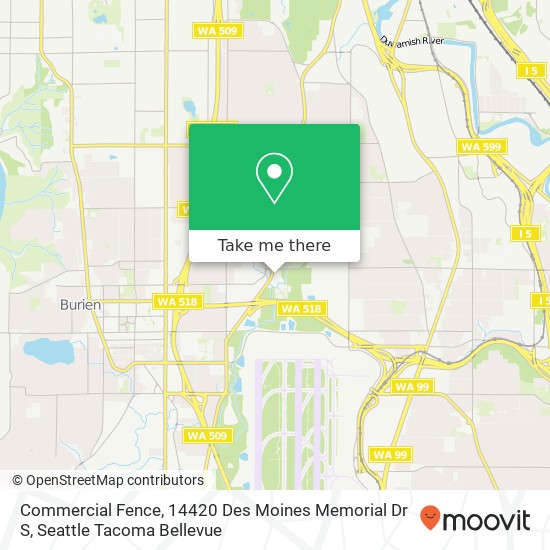 Commercial Fence, 14420 Des Moines Memorial Dr S map