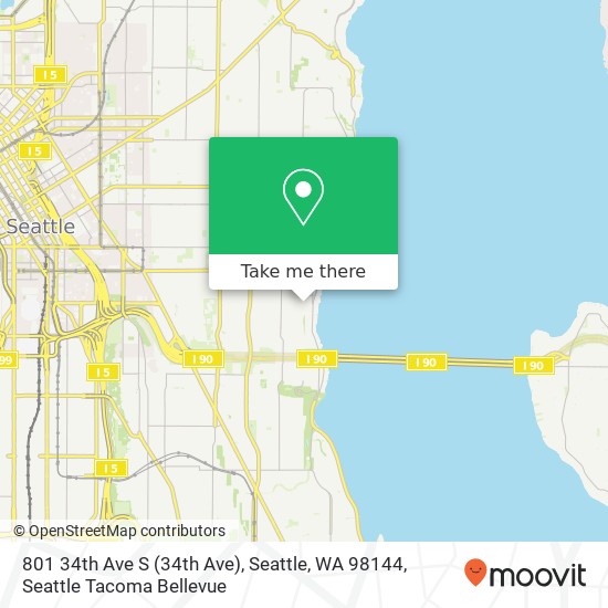 Mapa de 801 34th Ave S (34th Ave), Seattle, WA 98144