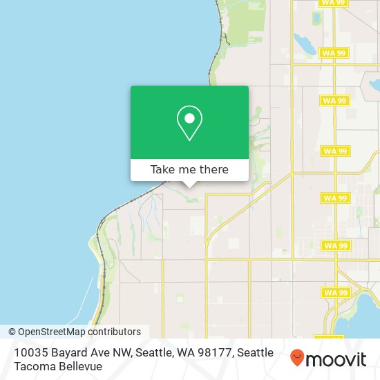 Mapa de 10035 Bayard Ave NW, Seattle, WA 98177