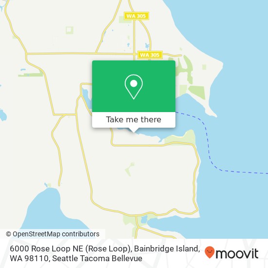 Mapa de 6000 Rose Loop NE (Rose Loop), Bainbridge Island, WA 98110