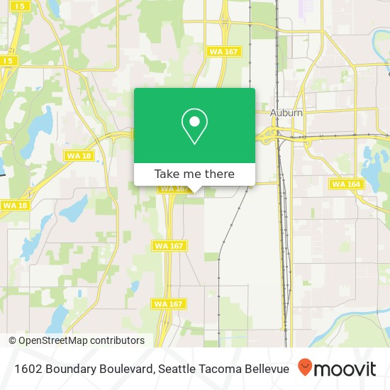 Mapa de 1602 Boundary Boulevard, 1602 Boundary Blvd, Auburn, WA 98001, USA