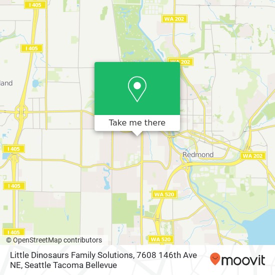 Mapa de Little Dinosaurs Family Solutions, 7608 146th Ave NE