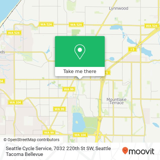 Mapa de Seattle Cycle Service, 7032 220th St SW