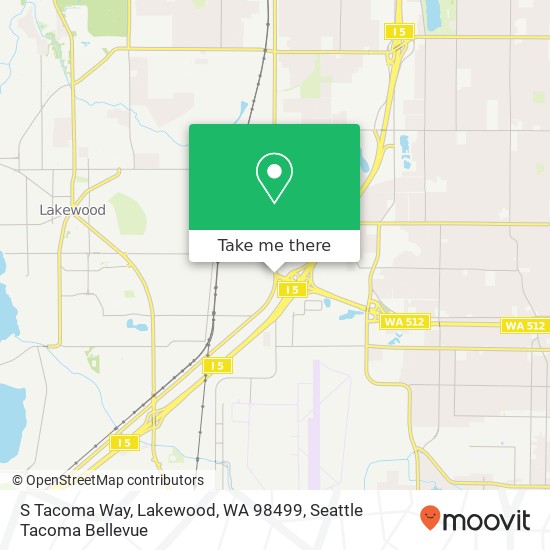 Mapa de S Tacoma Way, Lakewood, WA 98499