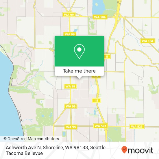 Mapa de Ashworth Ave N, Shoreline, WA 98133