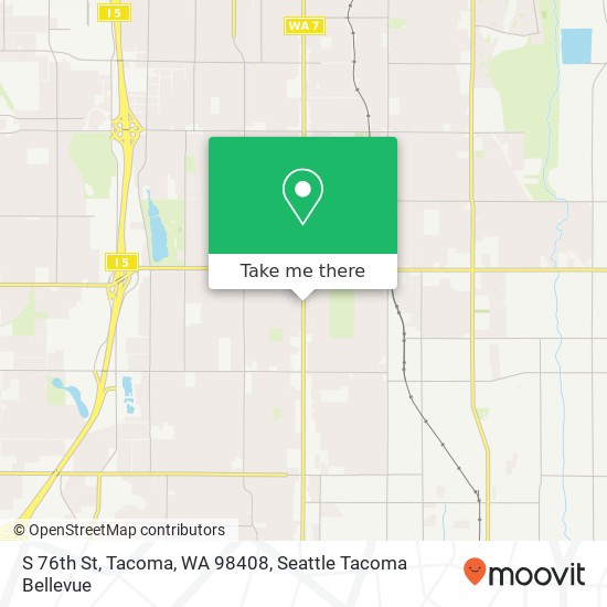 Mapa de S 76th St, Tacoma, WA 98408