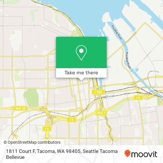 Mapa de 1811 Court F, Tacoma, WA 98405