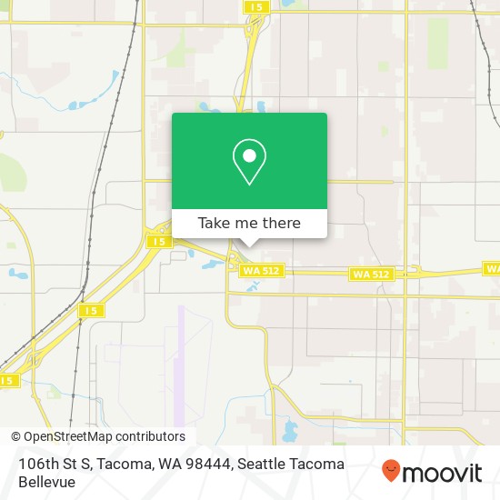 Mapa de 106th St S, Tacoma, WA 98444