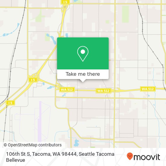 Mapa de 106th St S, Tacoma, WA 98444